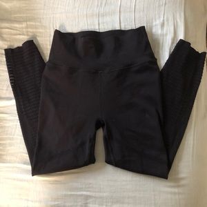 Fabletics cropped perforated black leggings
